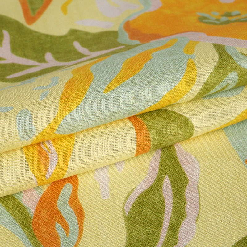 Tela de impresión por inyección de tinta digital de lino transpirable