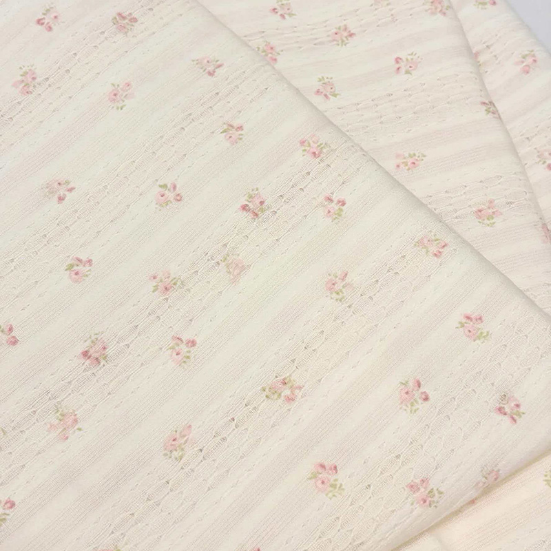Tejidos jacquard, calados y arrugados 100% algodón